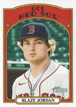 Load image into Gallery viewer, 2021 Topps Heritage Minor League Blaze Jordan #95 GCL Red Sox
