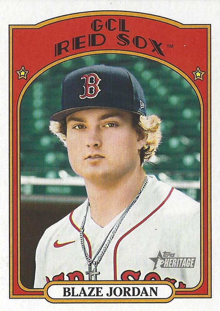 2021 Topps Heritage Minor League Blaze Jordan #95 GCL Red Sox