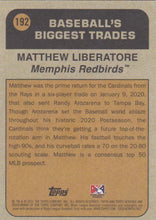 Load image into Gallery viewer, 2021 Topps Heritage Minor League Matthew Liberatore #192 Memphis Redbirds
