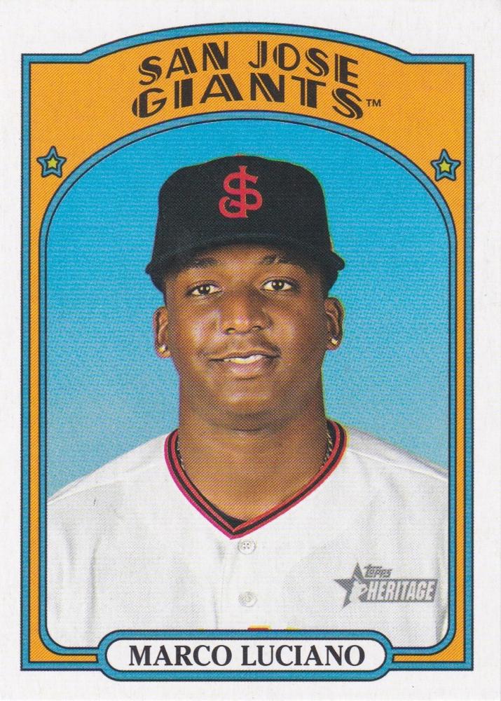 2021 Topps Heritage Minor League Marco Luciano #209 San Jose Giants