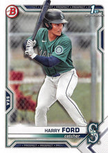 Load image into Gallery viewer, 2021 Bowman Draft Harry Ford FBC 1st Bowman BD-1 Seattle Mariners
