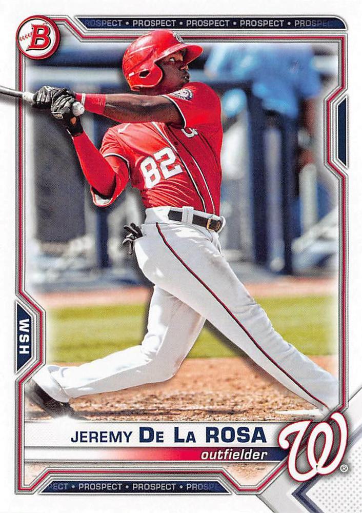 2021 Bowman Draft Jeremy De La Rosa BD-2 Washington Nationals