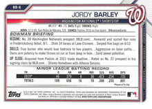 Load image into Gallery viewer, 2021 Bowman Draft Jordy Barley BD-6 Washington Nationals

