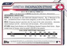Load image into Gallery viewer, 2021 Bowman Draft Christian Encarnacion-Strand FBC 1st Bowman BD-9 Minnesota Twins
