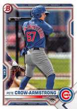 Load image into Gallery viewer, 2021 Bowman Draft Pete Crow-Armstrong BD-12 Chicago Cubs
