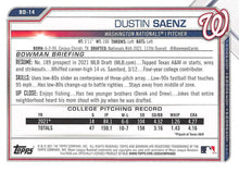 Load image into Gallery viewer, 2021 Bowman Draft Dustin Saenz FBC 1st Bowman BD-14 Washington Nationals
