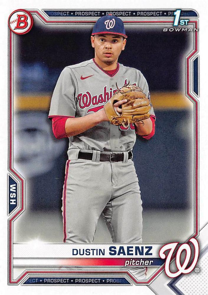 2021 Bowman Draft Dustin Saenz FBC 1st Bowman BD-14 Washington Nationals