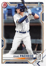 Load image into Gallery viewer, 2021 Bowman Draft Izaac Pacheco FBC 1st Bowman BD-46 Detroit Tigers
