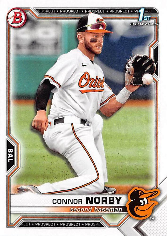 2021 Bowman Draft Connor Norby FBC 1st Bowman BD-50 Baltimore Orioles
