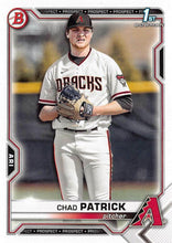 Load image into Gallery viewer, 2021 Bowman Draft Chad Patrick FBC 1st Bowman BD-51 Arizona Diamondbacks
