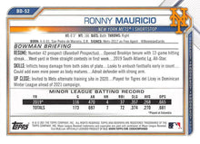 Load image into Gallery viewer, 2021 Bowman Draft Ronny Mauricio BD-52 New York Mets
