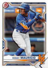 Load image into Gallery viewer, 2021 Bowman Draft Ronny Mauricio BD-52 New York Mets
