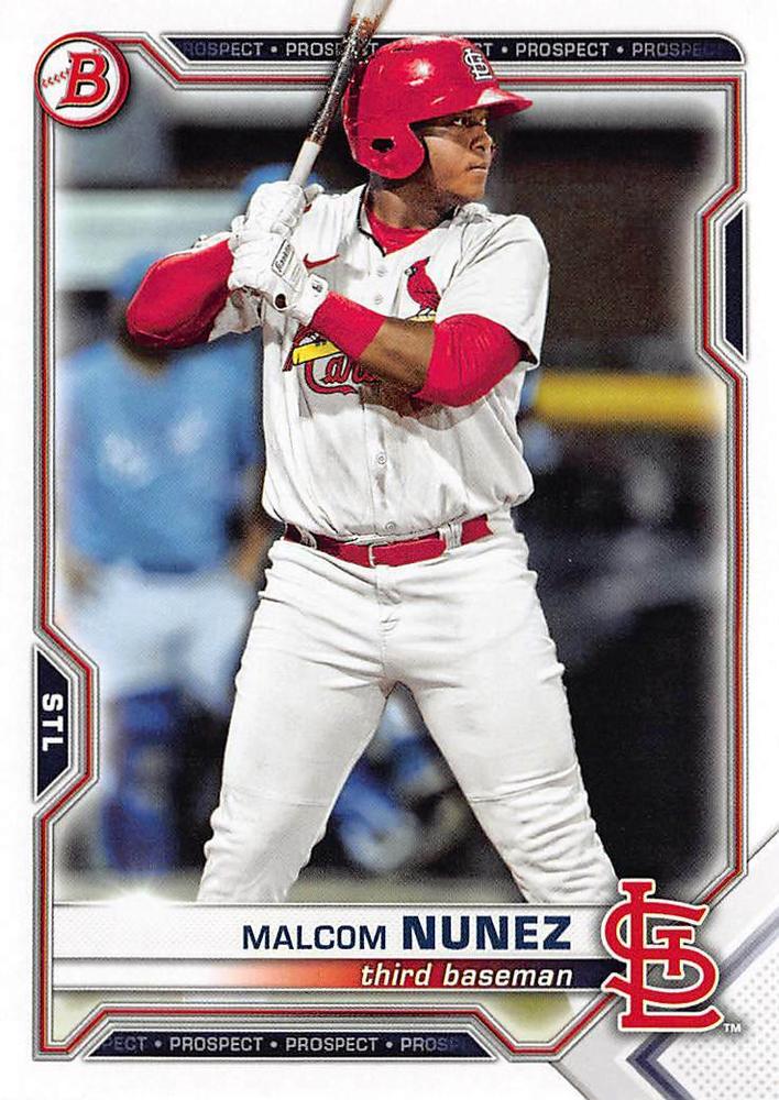 2021 Bowman Draft Malcom Nunez BD-56 St. Louis Cardinals