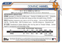 Load image into Gallery viewer, 2021 Bowman Draft Dominic Hamel FBC 1st Bowman BD-60 New York Mets
