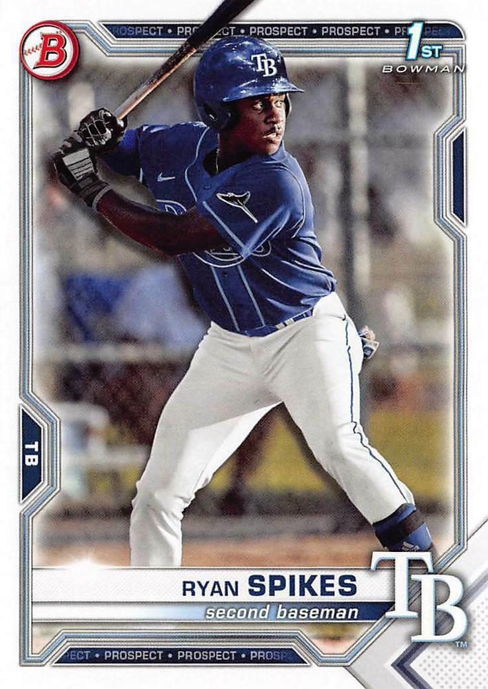 2021 Bowman Draft Ryan Spikes FBC 1st Bowman BD-63 Tampa Bay Rays