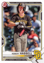 Load image into Gallery viewer, 2021 Bowman Draft Robert Hassell BD-67 San Diego Padres
