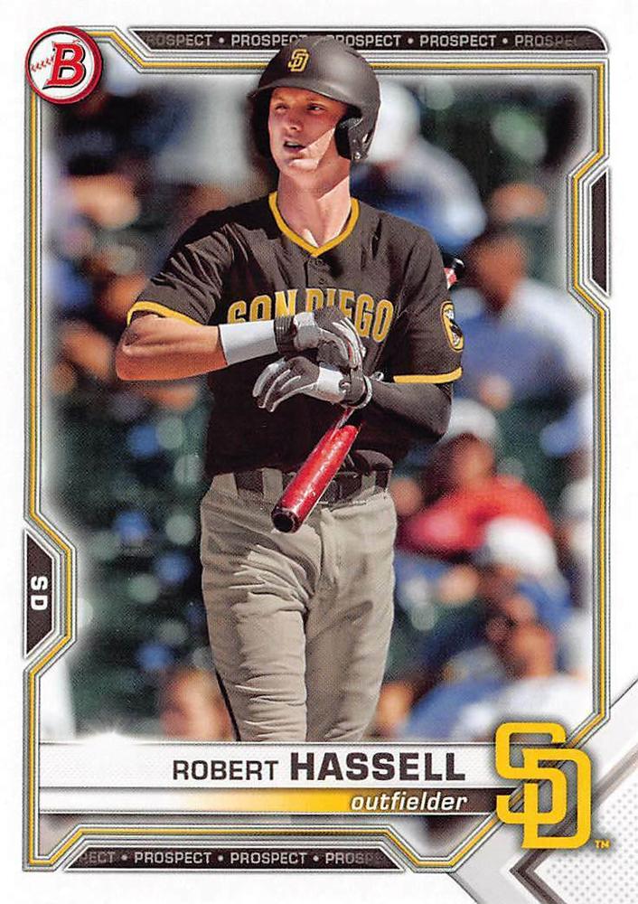 2021 Bowman Draft Robert Hassell BD-67 San Diego Padres