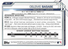 Load image into Gallery viewer, 2021 Bowman Draft Osleivis Basabe BD-71 Tampa Bay Rays
