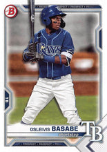 Load image into Gallery viewer, 2021 Bowman Draft Osleivis Basabe BD-71 Tampa Bay Rays
