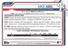 Load image into Gallery viewer, 2021 Bowman Draft Mick Abel BD-72 Philadelphia Phillies
