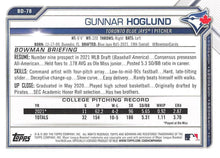 Load image into Gallery viewer, 2021 Bowman Draft Gunnar Hoglund FBC 1st Bowman BD-78 Toronto Blue Jays
