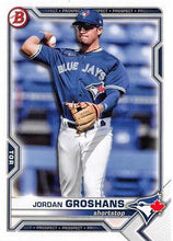 Load image into Gallery viewer, 2021 Bowman Draft Jordan Groshans BD-82 Toronto Blue Jays
