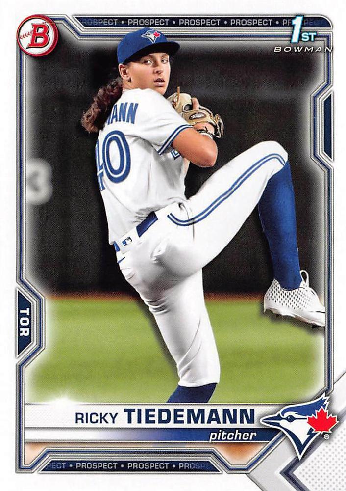 2021 Bowman Draft Ricky Tiedemann FBC 1st Bowman BD-89 Toronto Blue Jays