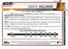 Load image into Gallery viewer, 2021 Bowman Draft Donta&#39; Williams FBC 1st Bowman BD-90 Baltimore Orioles
