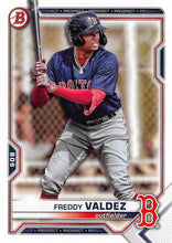 Load image into Gallery viewer, 2021 Bowman Draft Freddy Valdez BD-96 Boston Red Sox
