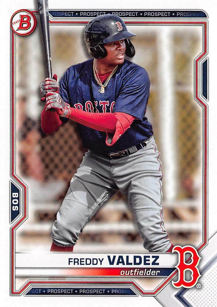 2021 Bowman Draft Freddy Valdez BD-96 Boston Red Sox