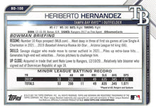 Load image into Gallery viewer, 2021 Bowman Draft Heriberto Hernandez BD-100 Tampa Bay Rays
