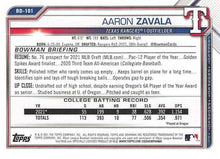 Load image into Gallery viewer, 2021 Bowman Draft Aaron Zavala FBC 1st Bowman BD-101 Texas Rangers
