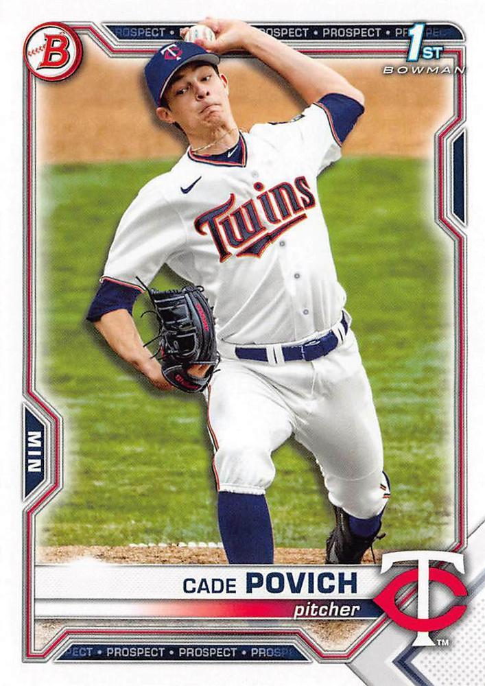 2021 Bowman Draft Cade Povich FBC 1st Bowman BD-104 Minnesota Twins