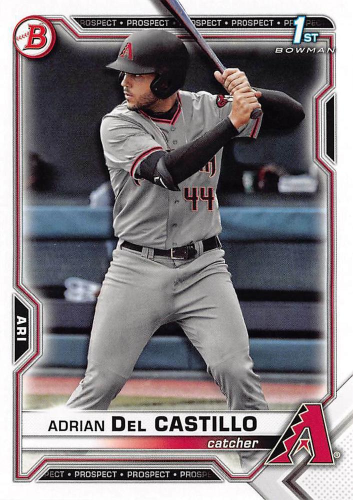 2021 Bowman Draft Adrian Del Castillo FBC 1st Bowman BD-108 Arizona Diamondbacks