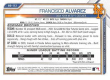 Load image into Gallery viewer, 2021 Bowman Draft Francisco Alvarez BD-112 New York Mets
