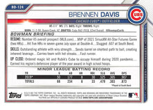 Load image into Gallery viewer, 2021 Bowman Draft Brennen Davis BD-124 Chicago Cubs
