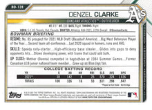 Load image into Gallery viewer, 2021 Bowman Draft Denzel Clarke FBC 1st Bowman BD-128 Oakland Athletics
