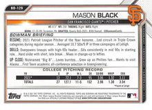 Load image into Gallery viewer, 2021 Bowman Draft Mason Black   BD-129 San Francisco Giants
