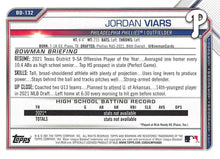 Load image into Gallery viewer, 2021 Bowman Draft Jordan Viars FBC 1st Bowman BD-132 Philadelphia Phillies
