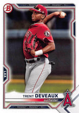 Load image into Gallery viewer, 2021 Bowman Draft Trent Deveaux BD-133 Los Angeles Angels
