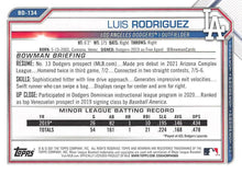 Load image into Gallery viewer, 2021 Bowman Draft Luis Rodriguez BD-134 Los Angeles Dodgers

