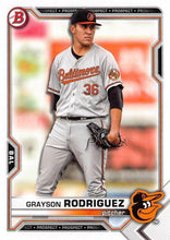 Load image into Gallery viewer, 2021 Bowman Draft Grayson Rodriguez BD-136 Baltimore Orioles
