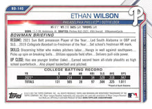 Load image into Gallery viewer, 2021 Bowman Draft Ethan Wilson FBC 1st Bowman BD-140 Philadelphia Phillies

