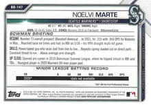 Load image into Gallery viewer, 2021 Bowman Draft Noelvi Marte BD-147 Seattle Mariners
