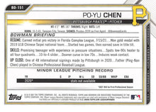 Load image into Gallery viewer, 2021 Bowman Draft Po-Yu Chen BD-151 Pittsburgh Pirates

