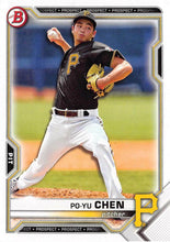 Load image into Gallery viewer, 2021 Bowman Draft Po-Yu Chen BD-151 Pittsburgh Pirates
