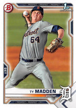 Load image into Gallery viewer, 2021 Bowman Draft Ty Madden FBC 1st Bowman BD-152 Detroit Tigers
