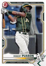 Load image into Gallery viewer, 2021 Bowman Draft Robert Puason BD-153 Oakland Athletics
