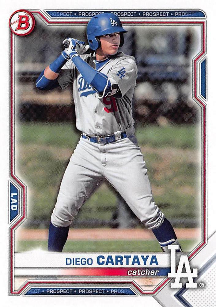 2021 Bowman Draft Diego Cartaya BD-155 Los Angeles Dodgers