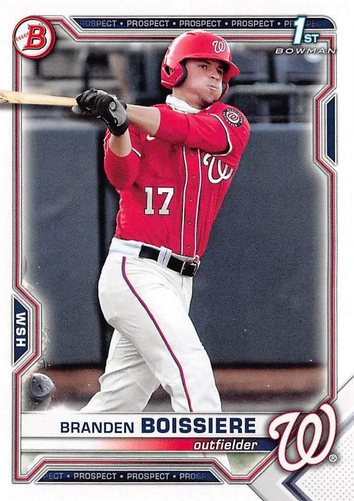 2021 Bowman Draft Branden Boissiere FBC 1st Bowman BD-156 Washington Nationals